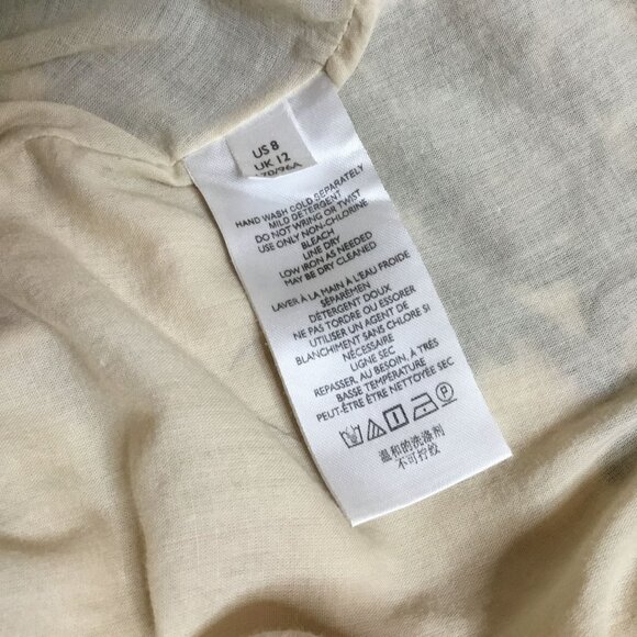 INTIMATELY FREE PEOPLE Women Striped Wide Leg Slit Cropped Pants XS Drawstring - Picture 9 of 9